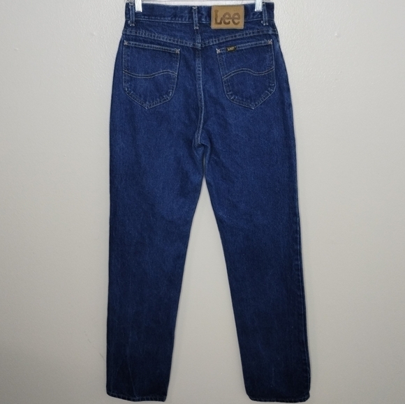Vintage 80s Lee Women's Size 11 Mom Jeans Blue 100% Cotton Denim 28x34 Made USA - Picture 2 of 9
